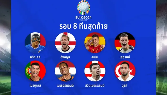 8 ทีม ยูโร 2024 รอบก่อนรองชนะเลิศ