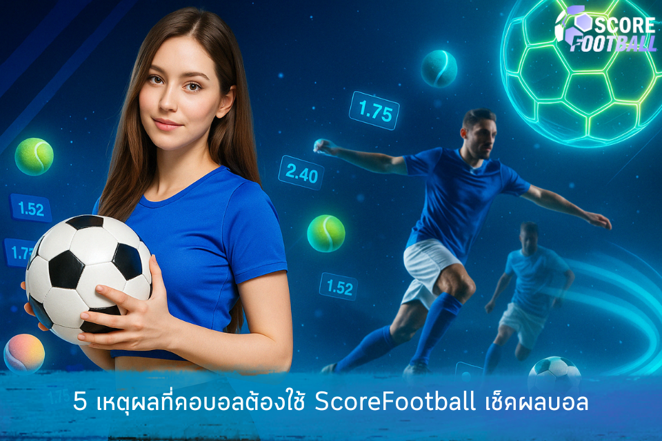 5 เหตุผลที่คอบอลต้องใช้ ScoreFootball เช็คผลบอล